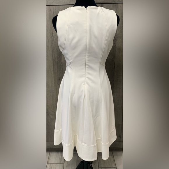 White House Black Market Cream White Princess Rockabilly Dress Women's Size 2 - Picture 2 of 14